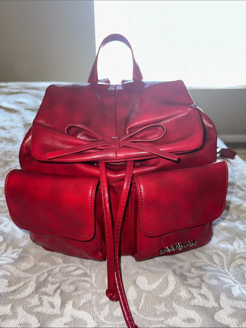 Desigual Red Backpack Purse - Picture 5 of 5